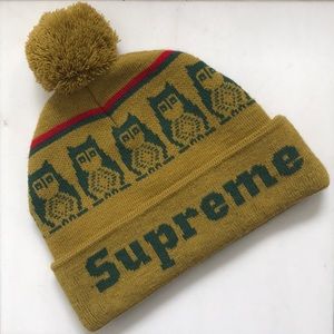 SOLD - NWOT SUPREME Owl Beanie